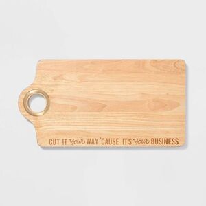 Tabitha Brown -  Wood Cutting Board "Cut It Your Way  Tan